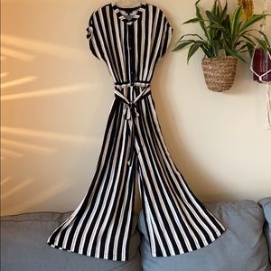 Who What Wear Striped Jumpsuit